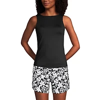 Lands' End Women's D-Cup High Neck Upf 50 Sun Protection Modest Tankini Swimsuit Top