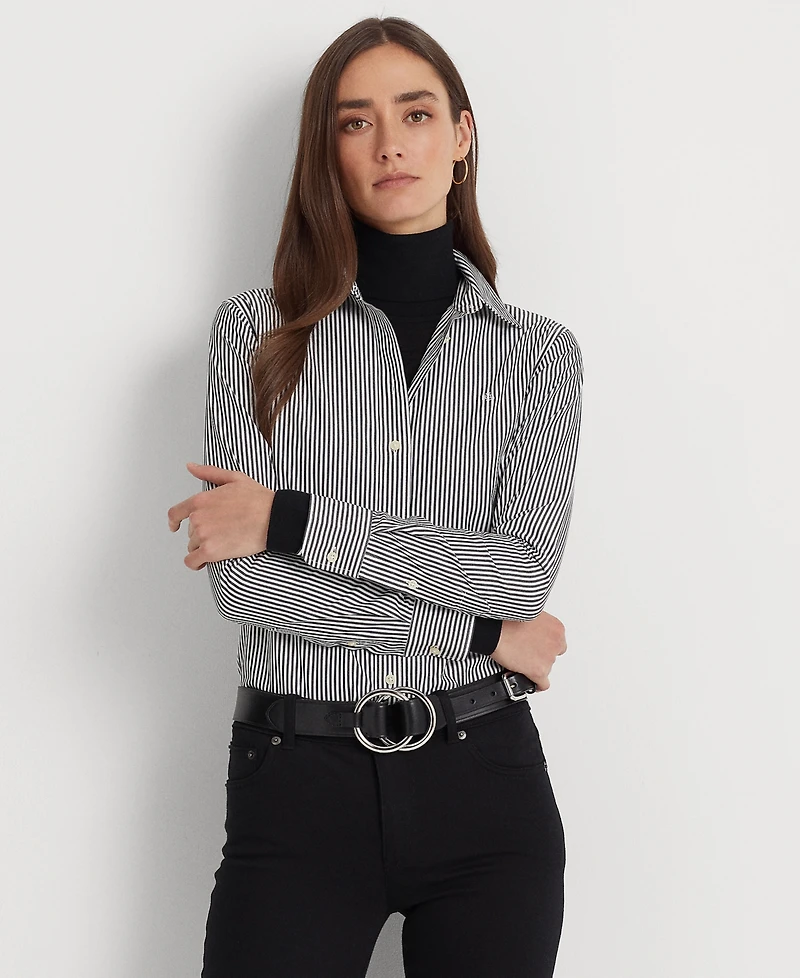 Lauren Ralph Petite Non-Iron Straight-Fit Shirt