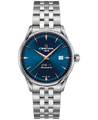 Certina Men's Swiss Automatic Ds-1 Blue Synthetic Strap Watch 40mm Gift Set