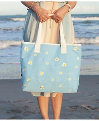 Shady Lady Daisy Extra Large, 100% Cotton Canvas Carryall Tote Bag