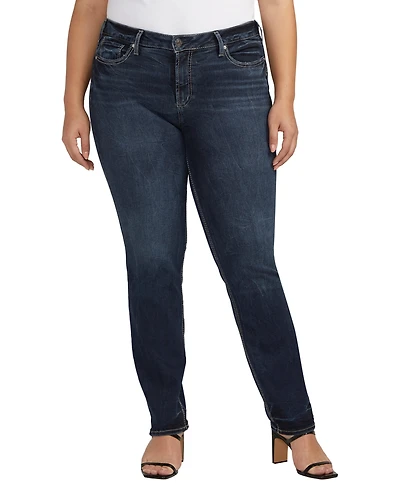 Silver Jeans Co. Plus Suki Mid Rise Straight Leg