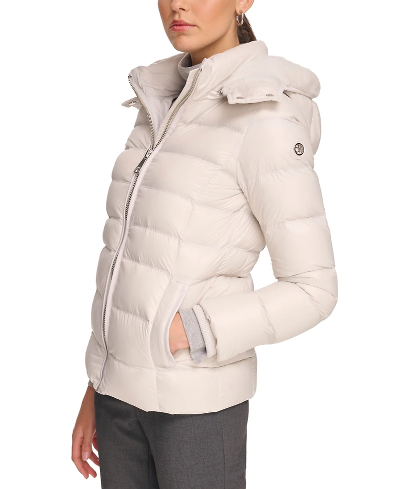 Calvin Klein Women's Shine Hooded Down Puffer Coat