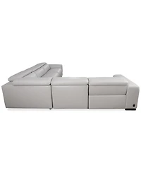 Closeout! Krofton 5-Pc. Beyond Leather Fabric Sectionals with 2 Power Motion Recliners, Created for Macy's