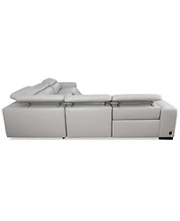Closeout! Krofton 5-Pc. Beyond Leather Fabric Sectionals with 2 Power Motion Recliners, Created for Macy's