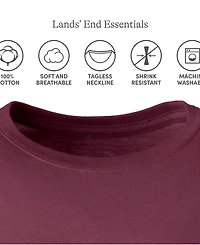 Lands' End Women's Short Sleeve Feminine Fit Essential T-shirt