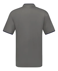 Men's Short Sleeve Henley Polo Shirt with Contrast-Trim