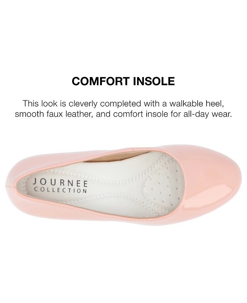 Journee Collection Women's Luu Round Toe Pumps