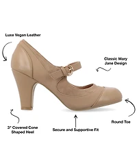 Journee Collection Women's Siri Round Toe Mary Jane Pumps