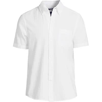 Lands' End Big & Tall Short Sleeve Seersucker Shirt