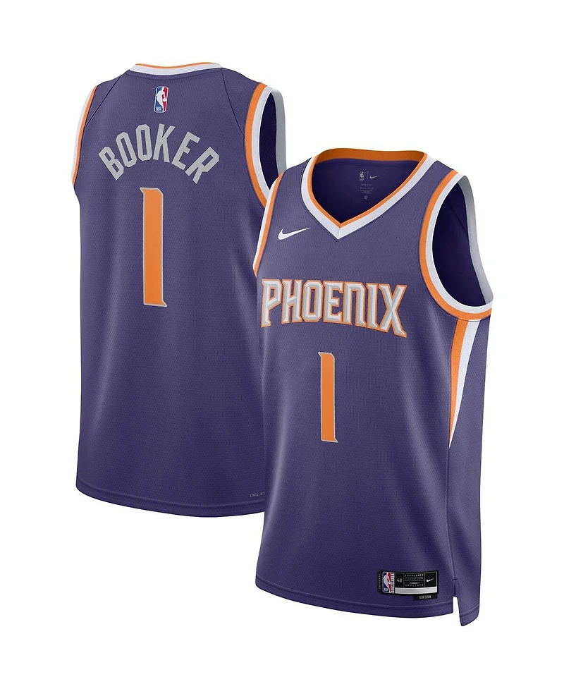 Men's and Women's Nike Devin Booker Purple Phoenix Suns 2022/23 Swingman Jersey - Icon Edition