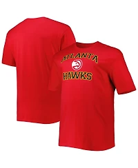 Men's Red Atlanta Hawks Big and Tall Heart Soul T-shirt
