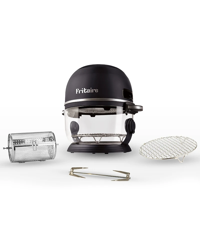 Fritaire Self Cleaning Glass Bowl Air Fryer Set, 4 Piece