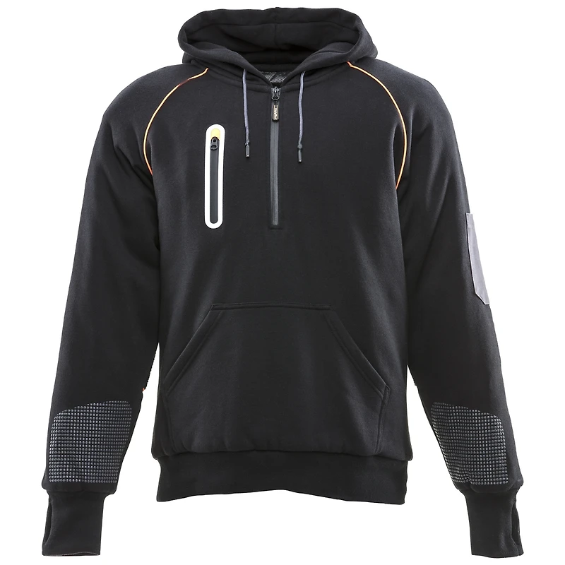 RefrigiWear Men's HiVis PolarForce Pullover Sweatshirt - High Visibility Insulated Hoodie with Kangaroo Pocket