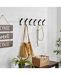 Danya B Cast Iron Railway Spike 6-Piece Wall Mount Hook Set