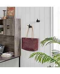Danya B "Thumbs Up Pointing Finger" Cast Iron 2-Piece Wall Mount Hook Set