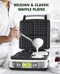 GreenPan Elite 4-Square Nonstick Belgian & Regular Waffle Maker