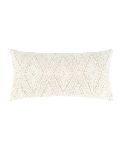 Levtex Lorrance Diamond Embroidered Decorative Pillow, 12" x 24"