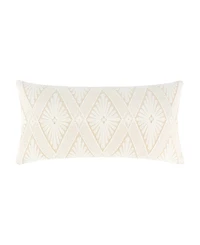 Levtex Lorrance Diamond Embroidered Decorative Pillow, 12" x 24"