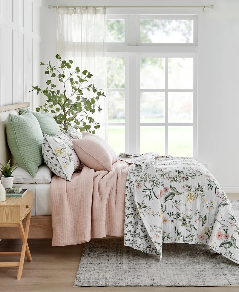 Levtex Cross Stitch Stitching 3-Pc. Quilt Set, King/California King