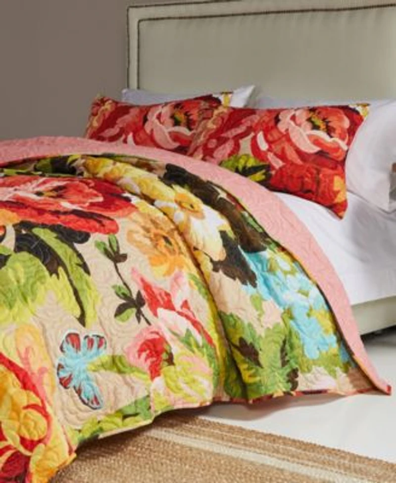 Greenland Home Fashions Senna Floral Boho Quilt Set
