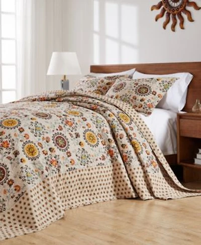 Greenland Home Fashions Andorra 100 Cotton Suzani Boho Bedspread Set