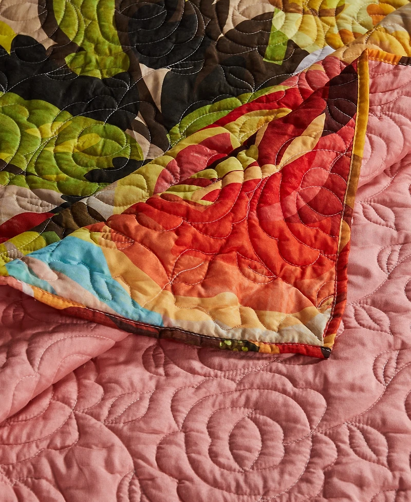 Greenland Home Fashions Senna Floral Boho 3 Piece Quilt Set, King/California King