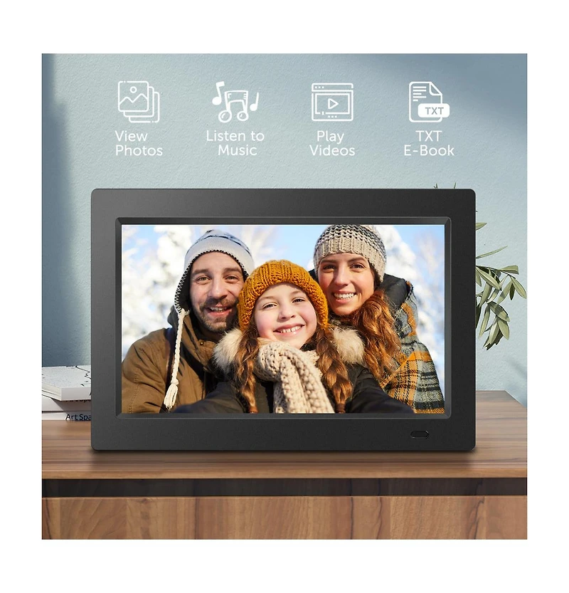 Sungale 14 in Digital Photo Frame, Black, 1366x768, Multimedia/Sd/Usb Support