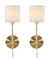 510 Design Conway Metal Wall Sconce with Cylinder Shade, Set Of 2