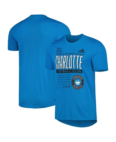 Men's adidas Blue Charlotte Fc Club Dna Performance T-shirt