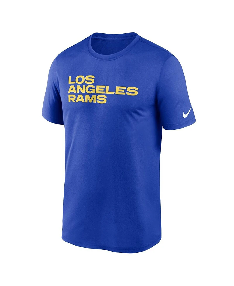 Men's Nike Royal Los Angeles Rams Legend Wordmark Performance T-shirt