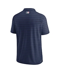 Men's Nike Navy Atlanta Braves Authentic Collection Victory Striped Performance Polo Shirt