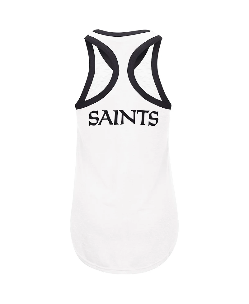 Women's G-iii 4Her by Carl Banks White New Orleans Saints Tater Tank Top