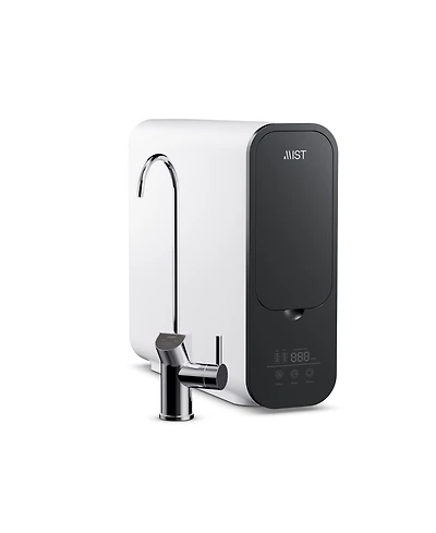 Mist Reverse Osmosis System Under Sink Compact Tankless, Reduces Tds, 600 Gpd, Smart Faucet Real Time Visual Display