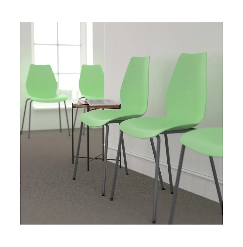 Multipurpose Home Office Stack Chair With Lumbar Support