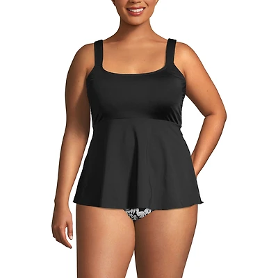 Lands' End Plus Size Ddd-Cup Flutter Scoop Neck Tankini Top