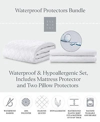 Ella Jayne Water-Resistant Mattress and Pillow Protector Bundle, California King