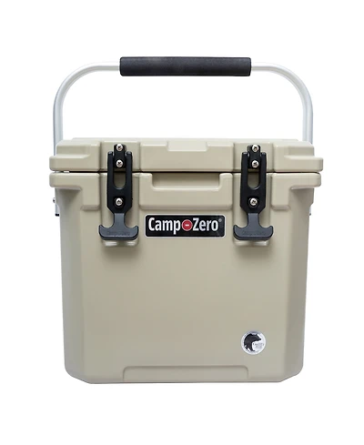Camp-zero 12 | 12.6 Qt. Premium Cooler with Molded-in Cup Holders and Folding Aluminum Handle Sage
