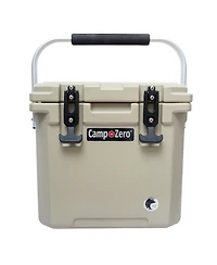 Camp-zero 12 | 12.6 Qt. Premium Cooler with Molded-in Cup Holders and Folding Aluminum Handle Sage