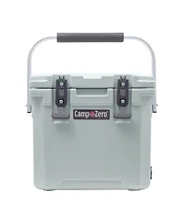 Camp-zero 12 | 12.6 Qt. Premium Cooler with Molded-in Cup Holders and Folding Aluminum Handle Clay