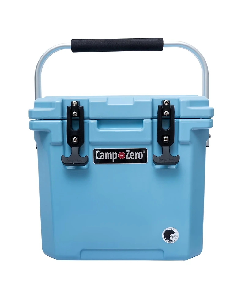 Camp-zero 12 | 12.6 Qt. Premium Cooler with Molded-in Cup Holders and Folding Aluminum Handle Clay