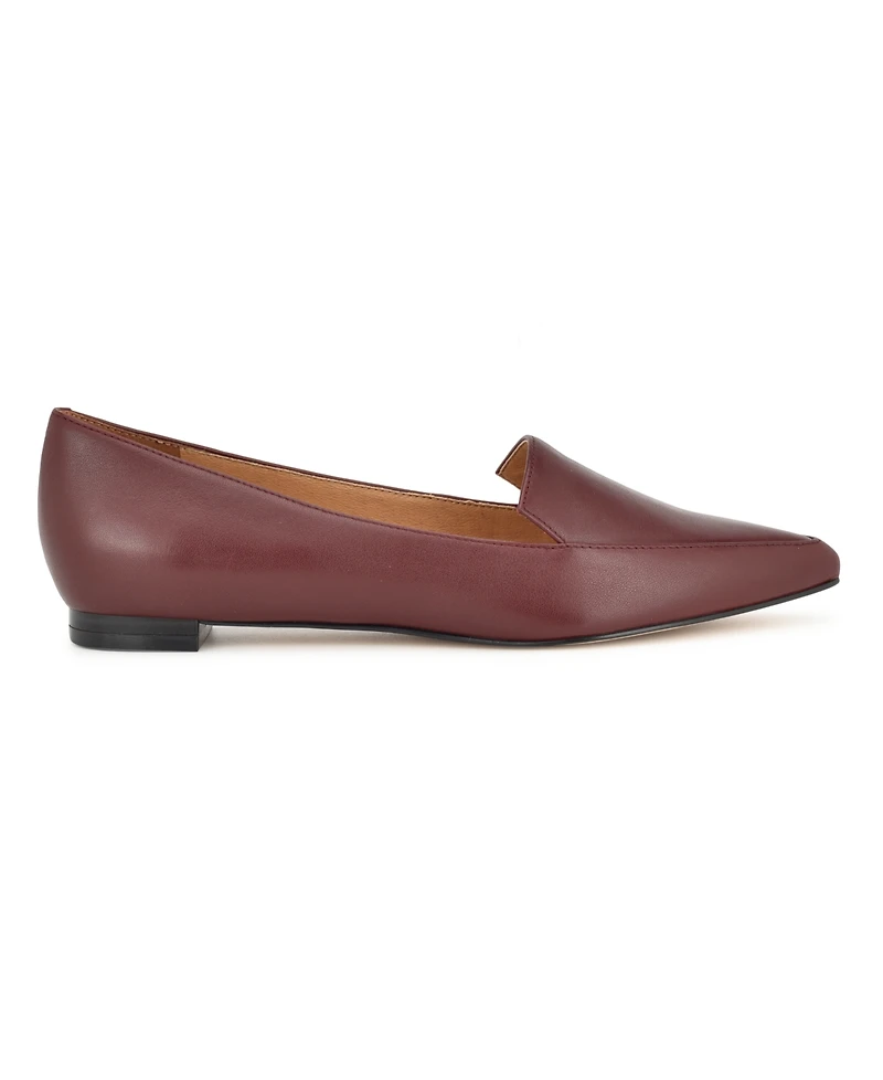 Nine West Women's Abay Pointed Toe Slip-On Smoking Flats