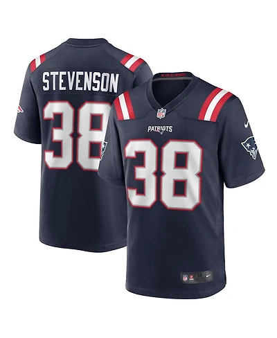 Men's Nike Rhamondre Stevenson Navy New England Patriots Game Jersey
