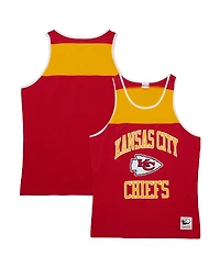 Men's Mitchell & Ness Red, Gold Kansas City Chiefs Heritage Colorblock Tank Top