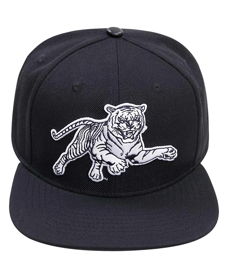 Men's Pro Standard Black Jackson State Tigers Arch Over Logo Evergreen Snapback Hat