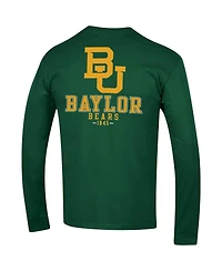 Men's Champion Green Baylor Bears Team Stack Long Sleeve T-shirt