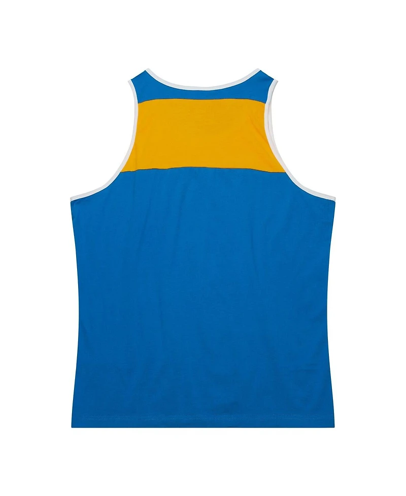 Men's Mitchell & Ness Royal, Gold Los Angeles Rams Gridiron Classics Heritage Colorblock Tank Top