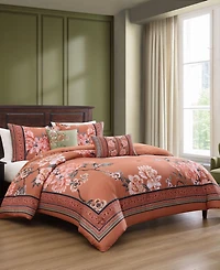 Bebejan Rossana Bedding 100% Cotton 5-Piece Queen Size Reversible Comforter Set