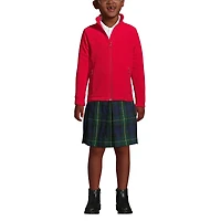Lands' End Girls School Uniform Full-Zip Mid-Weight Fleece Jacket