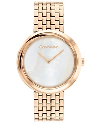 Calvin Klein Women's 2H Quartz Carnation Gold-Tone Stainless Steel Bracelet Watch 34mm