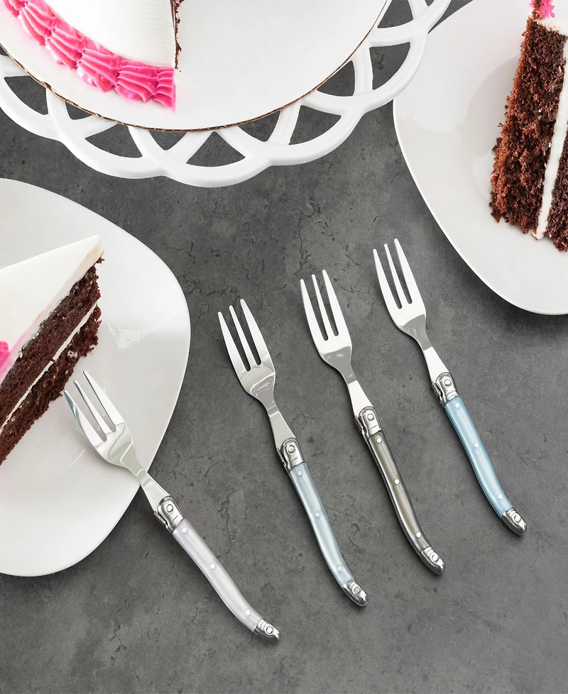 French Home Laguiole Cocktail or Dessert Spoons and Forks, Set of 8